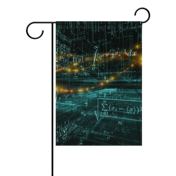 POPCreation Realms Of Mathematics Polyester Garden Flag Outdoor Flag Home Party Garden Decor 28x40 inches