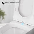 thumbnail image 6 of Wall Hung Toilet with Modern Wall Mounted Design, Soft Closing Seat, Dual Flush Comfort Height, Ultra Thin Cover, White Raised Edge Toilet Seat$$Tools & Hardware Other, 6 of 8