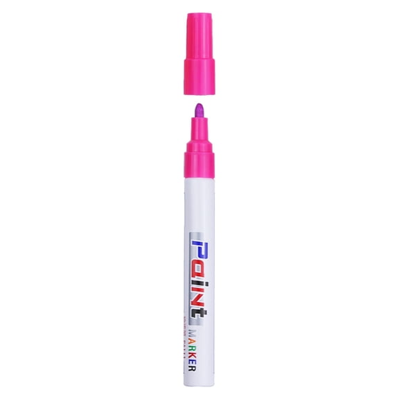 1 Pc Plastic Paint Pen Marker, Colored Oil Based Paint Markers, Medium Tip Quick Drying and Waterproof Marker Pen for Metal, Rock, Wood, Plastic, Canvas, Rubber, Glass, 0.59x5.17 Inch