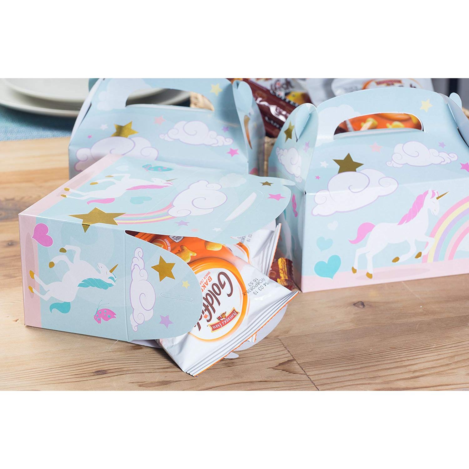 Unicorns Gable Party Favor Gift Boxes