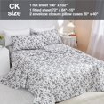 thumbnail image 2 of Floral Printed Sheet Set King Soft Microfiber Botanical Bed Sheets Extra Deep Pocket Pieces, 2 of 6