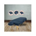 thumbnail image 3 of Spa Bed Linens Spa Sheet Set (flat+fitted+face rest cover) Fabric Microfiber Plush color NAVY 3 pcs set (sold as pack of 3 sets), 3 of 5
