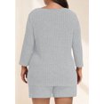 thumbnail image 5 of Daystry Womens Plus Size Pajama Sets 2 Piece Summer 3/4 Sleeve Tops Shorts with Pockets for Lounge Sleepwear L-4XL, 5 of 9