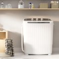 thumbnail image 2 of Pataku Portable Washing Machine, 17.6 Lbs Compact Mini Washer and Dryer Combo,Twin Tub Laundry Washer with Spin Cycle, Soaking Function Ideal for Apartment, Dorms, RVs Camping, Grey, 2 of 10