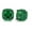 Green, variant on Cushion Cut Blue Sapphire Earrings, 4 ct, Rhodium
