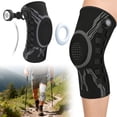 thumbnail image 2 of JWCJ Left Leg Black Knee Brace with Precision Dial System, Adjustable Knob Support for Running and Basketball, Unisex Performance Knee Stabilizer, XXL, 2 of 9