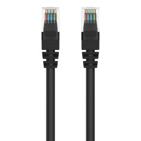 Belkin 7 ft Cat5e Ethernet Patch Cable Snagless RJ45 M/M A3L791B07-BLK-S Black