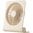 thumbnail image 1 of RV Ventilador de escritorio pequeño, ventilador de mesa recargable USB portátil, batería de 4500 mAh, viento fuerte, plegable de 160 °, ultra silencioso, 4 velocidades para oficina, hogar, camping, color marrón Rojo Verde, 1 of 5