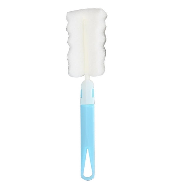 Detachable Sponge Bottle & Cup Brush - Soft Non-Scratch Cleaning Tool for Baby Bottles, Vacuum Flasks, Glassware & Gift Cups, Durable PP & Sponge Multi-Purpose Cleaner for Kitchen Daily Use