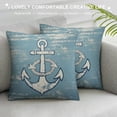 thumbnail image 3 of Nawypu  Throw Pillow Cover Summer Nautical Anchor Distressed Beach Decorative Pillow Case Home Decor Square Pillowcase, 3 of 5