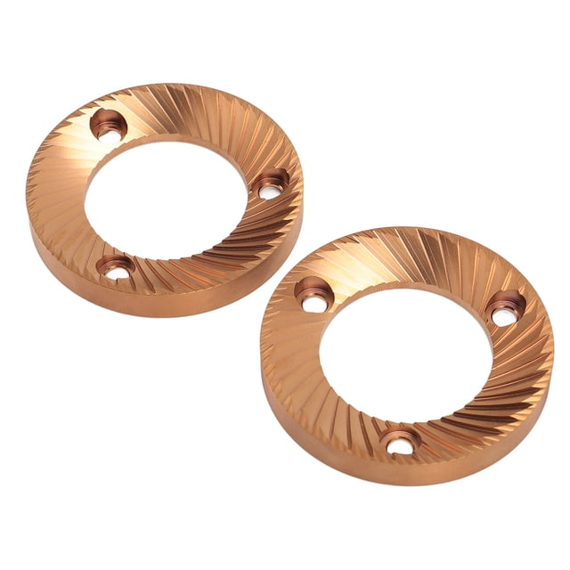 Coffee Grinding Blade, Coffee Grinder Flat Burr 64mm 2PCS Titanium Aluminum Carbon Nitride Coating for E37J