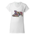 thumbnail image 3 of Tired Sleeping Cat | I Wish I Was My Cat Funny Colorful Kitty | Dean Russo Art Animal Lover Women's Standard V-Neck Tee, White, X-Large, 3 of 6