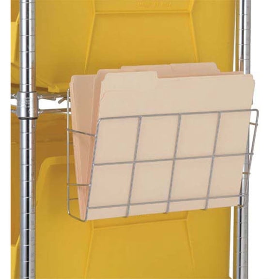 Quantum Storage Systems DH8 Document Holder for Wire Shelving Units, 2" Width x 12-3/8" Length x 8-5/8" Height