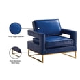 thumbnail image 4 of Meridian Furniture Amelia 19"H Contemporary Vegan Leather Accent Chair in Navy, 4 of 5