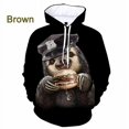thumbnail image 3 of Sudadera con capucha con estampado 3D de animales perezosos para hombre, sudadera informal de gran tamaño, sudadera con capucha de manga larga para hombre y mujer, ropa de calle, 3 of 5