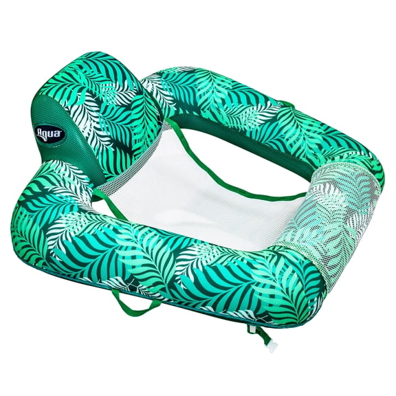 Aqua Zero Gravity Inflatable Swimming Pool Chair Float, Teal Fern Green