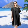 thumbnail image 3 of Surf Poncho Changing Robe Lightweight with Wetsuit for Swim Surfing Outdoor Black, 3 of 8