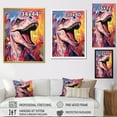 thumbnail image 4 of Designart "Pop Art Dino Elegance" Animals Framed Wall Art - Modern Pink Dinosaur Entryway Framed Wall Art, 4 of 6