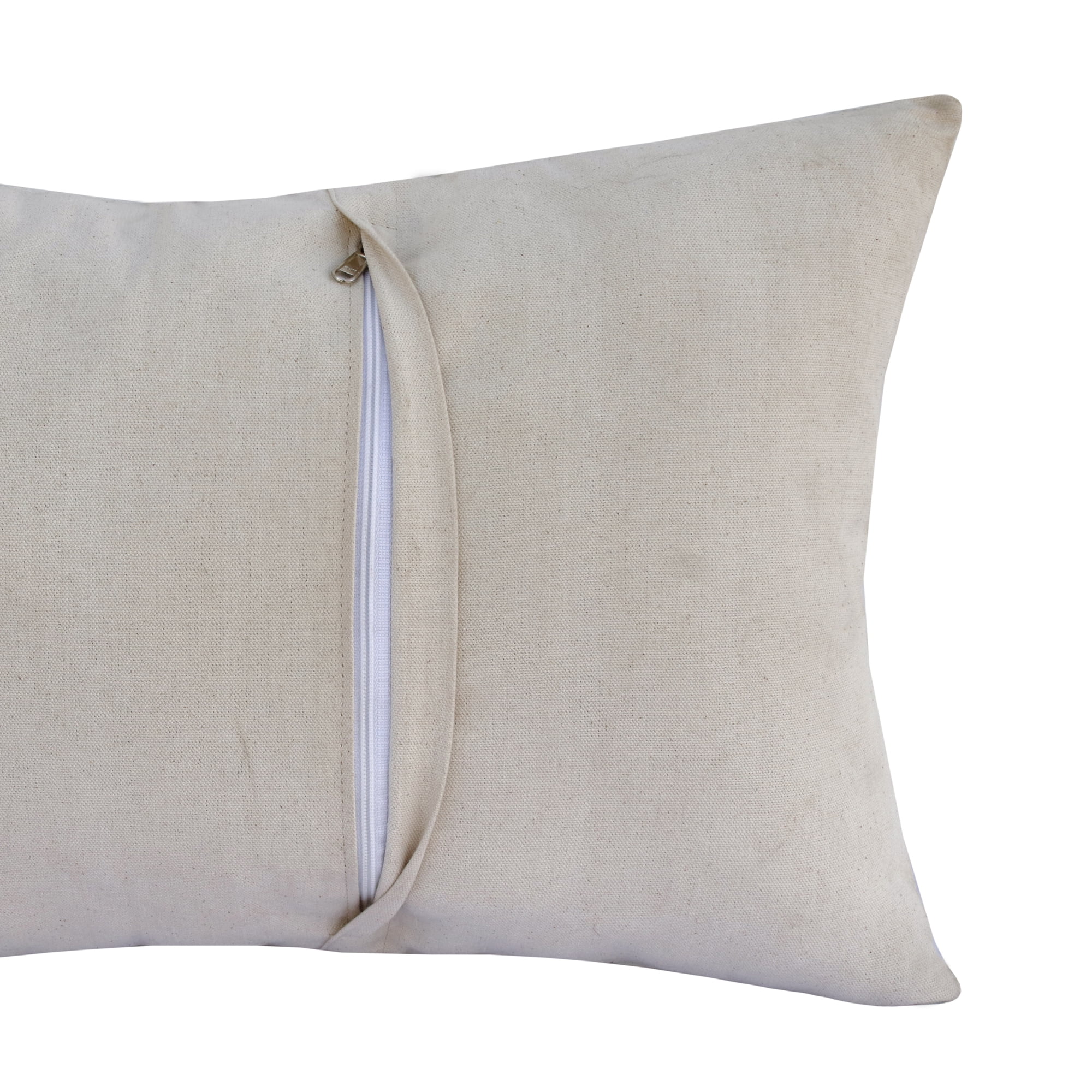 Harlow Hill Brody 16" x 24" Ivory Solid Wool and Faux Leather Adult Decorative Throw Pillow Cover