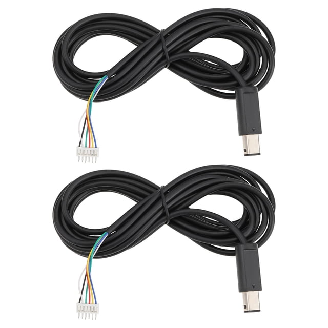 YINETTECH 2 Pcs Câble de Réparation de Manette de Console de Jeu de Remplacement 10 Pieds 3M avec 6 Broches d'En-Tête Compatible avec Nintendo Compatible avec Gamecube GC NGC Manette