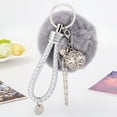 thumbnail image 4 of Minnieouse Llavero con pompón de felpa, tirador de tarjeta de crédito fácil de usar, regalo de estilo moderno, fácil Ropa, zapatos y accesorios Miscelánea Negro, 4 of 6