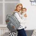thumbnail image 7 of MOMIGO Diaper Bag Backpack Breast Pump Mommy Bag Baby Nappy Bag with Changing Mat And Pacifier Holder(Light Gray), 7 of 7