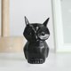 thumbnail image 3 of Estatuas de búho de cerámica Esculturas Coleccionables Recuerdos Regalos Artesanía Ornamento Obras de arte Estatuillas de pájaros para oficina Estante Negro 55x5x9cm Baoblaze Escultura de estatuilla de búho, 3 of 7