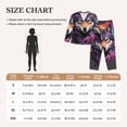 thumbnail image 4 of Balery Colorful Wolf Head A Conjunto de Pijama con Estampado para Mujer, Conjunto de Dos Piezas con Manga Larga, Ropa de Dormir Suave con Bolsillos, Pijamas Cómodos-Large, 4 of 7