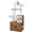 Rustic Brown, variant on Favory Cat Tree with Litter Box Enclosure, 59-Inch Modern Cat Tower, 2-in-1 Condo with Scratching Posts, Washable Removable Cushion, Cloud White UPCT113W01