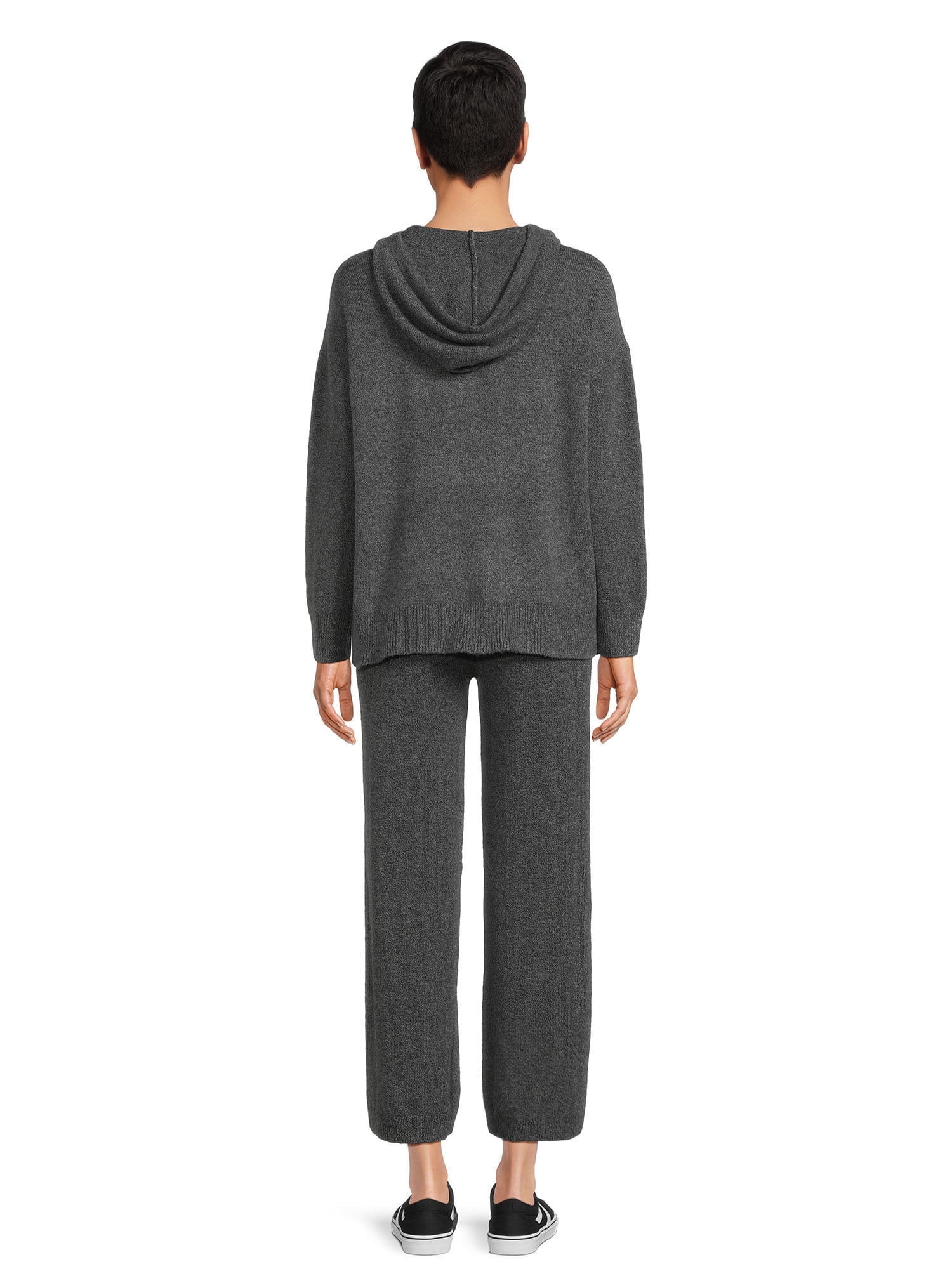 Time and Tru Women's and Women’s Plus Sweater Hoodie and Pants Set, Sizes XS-4X