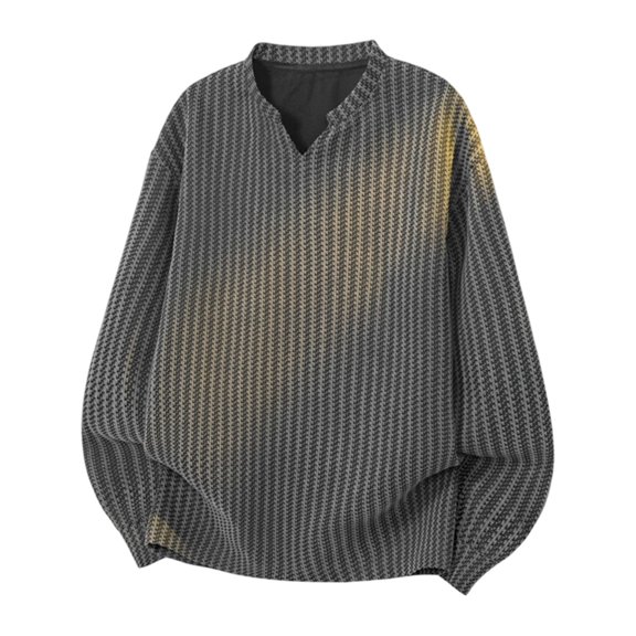 XYAIYT Mens Striped Print Sweatshirt Big and Tall Long Sleeve Pullover Fashion Hoodless Sweatshirts Casual Loose