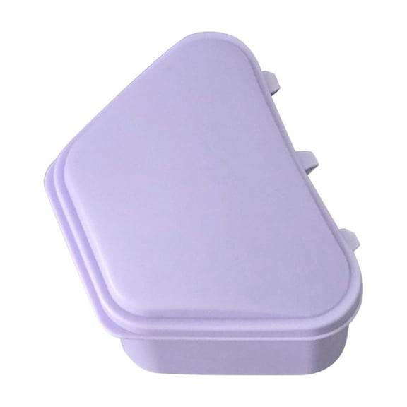 Awwp Purple 1X Denture Box Appliance Bath Basket False Storage Rinsing Case Denture Box Teeth Tooth Care, Clear Out Stock!
