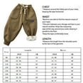 thumbnail image 7 of Children's Casual Plush Solid Color Warm High Waisted Cotton Padded Trousers Children's Sweatpants Fall/Winter Thickened Warm Outside Trousers Unisex Fleece Pants(140cm+Black), 7 of 7