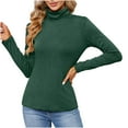 thumbnail image 2 of Homenesgenics Tops Plush Warmth Winter Women's High Neck Comfortable Bottom Shirt Long Sleeve Tops T-shirt, 2 of 9