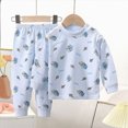 thumbnail image 2 of NOLDARES Baby Infant Girl Clothes Fall Winter Outfits Long Sleeve Soft Tee and Elastic Waist Pants 2pcs Set for Play(Blue,6-7 Y), 2 of 8