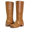thumbnail image 3 of VBDB Women's Knee High Boots Chunky Block Heel Long Boots Square Toe Low Heel Boots for Women, 3 of 6