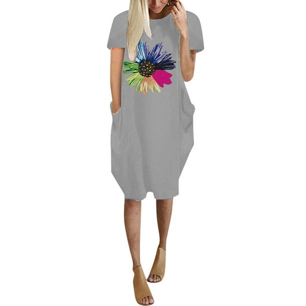 Dress Oversize Short Long Sleeve Tunic Dresses Plus Size Baggy Midi