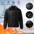 thumbnail image 2 of KaLI_Store Men's Lightweight Packable Puffer Jacket with Hood Warm Puffy Winter Jacket Coats Insulated for Ski Hiking Travel Black,XL, 2 of 5