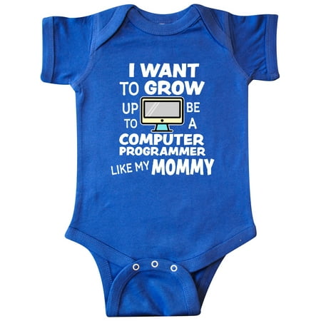 

Inktastic I Want To Grow up To Be a Computer Programmer Like My Mommy Gift Baby Boy or Baby Girl Bodysuit
