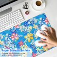 thumbnail image 4 of Long Mouse Pads for Desk,Pioneer Flower Floral Print Pattern Desk Mats on Top Of Desks, Desk Mouse Pad Extra Large with 3mm Non-Slip Base and Stitched Edge for Gaming,Office,Work,Home 31.5"x15.7", 4 of 6