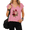 1-pink, variant on UNISHE Women's High Definition Rose Graphic V-Neck Short Sleeve T-Shirt White Elegant Botanical Top