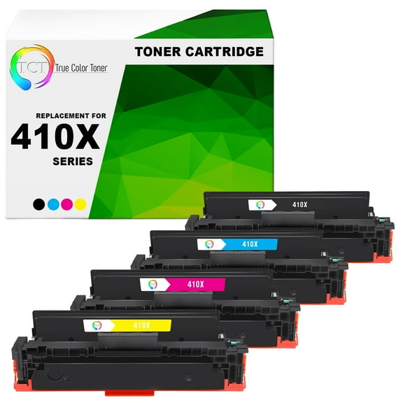 TCT 410X Toner Cartridge 4 Pack - Premium Compatible Replacement for HP 410X CF410X CF411X CF412X CF413X High Yield