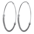 thumbnail image 1 of Pendientes de aro para mujer PROSTEEL de acero inoxidable hipoalergénico 80 mm, 1 of 7