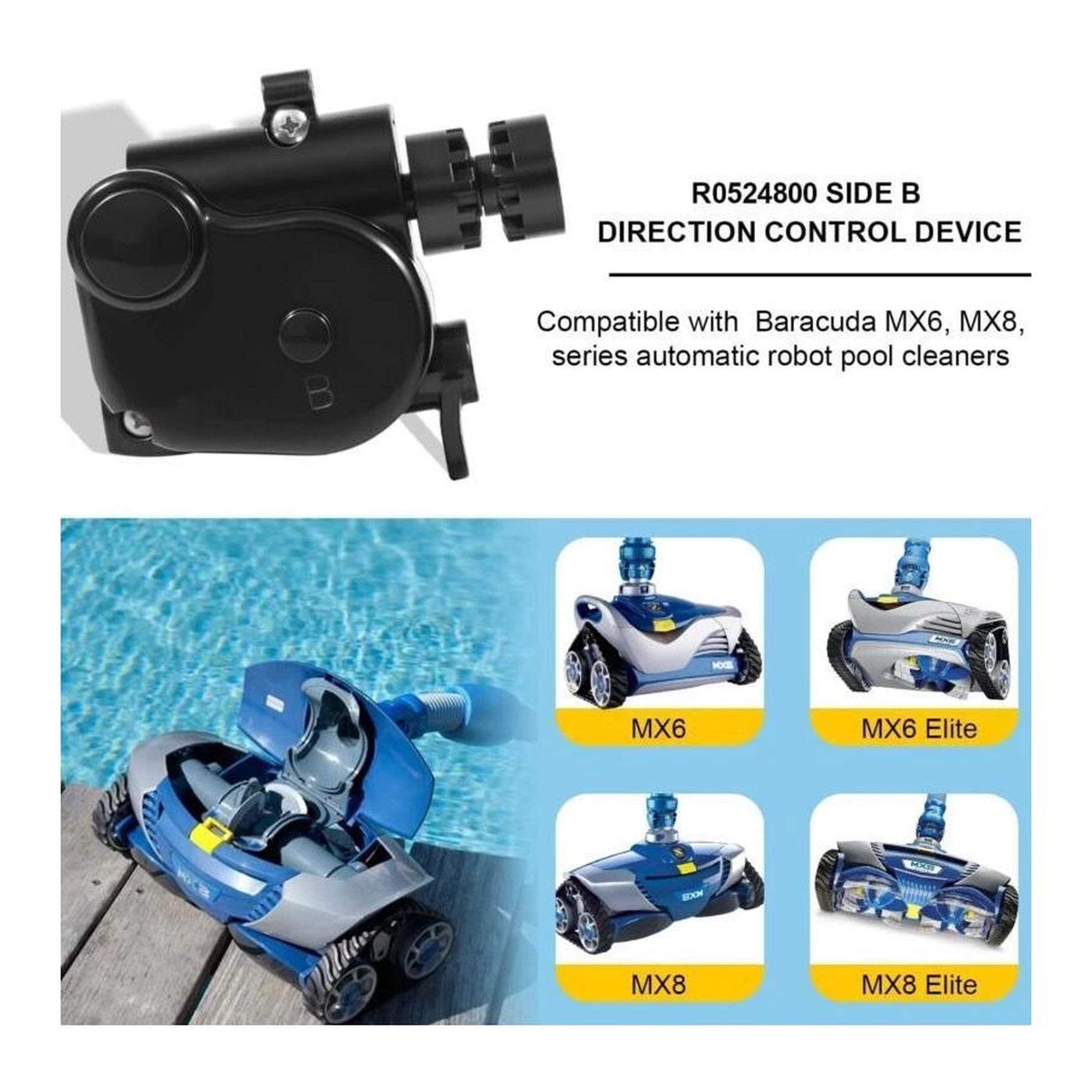 R0524800 Side B Direction Control Device Fit Zodiac Baracuda MX8 Pool Cleaner
