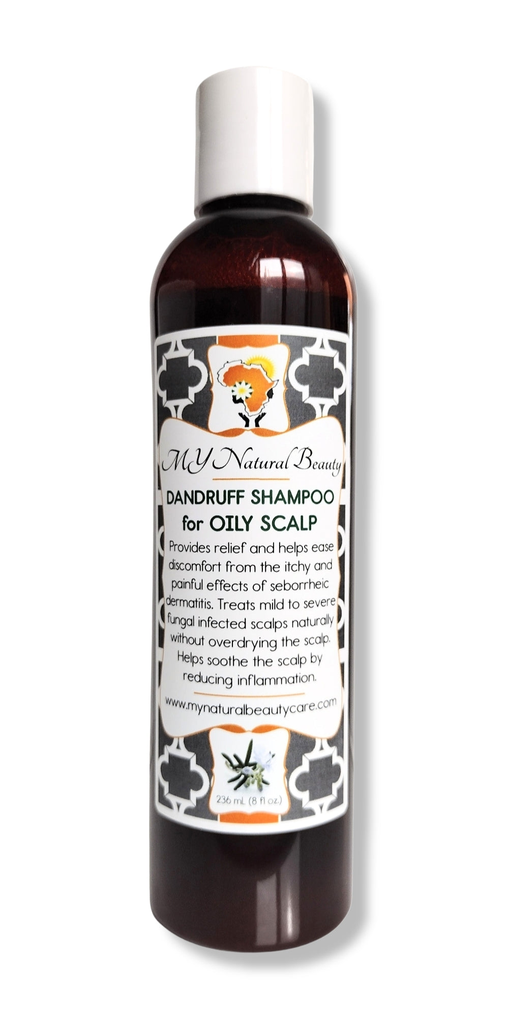 DANDRUFF (OREGANO & ROSEMARY) SHAMPOO OILY Scalp 1 x 8 oz. Black