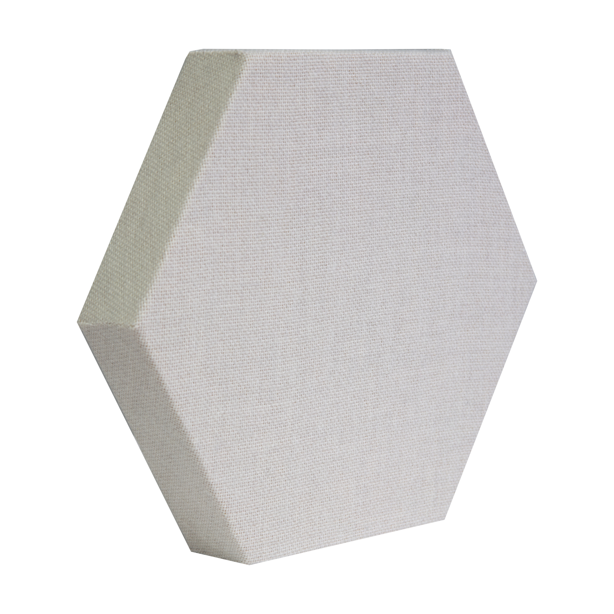 ATS Acoustics Hexagon Acoustic Panel Fire Rated 12" x 2" Sound Absorbing Professional Studio Quality Wall Tile (Oyster)