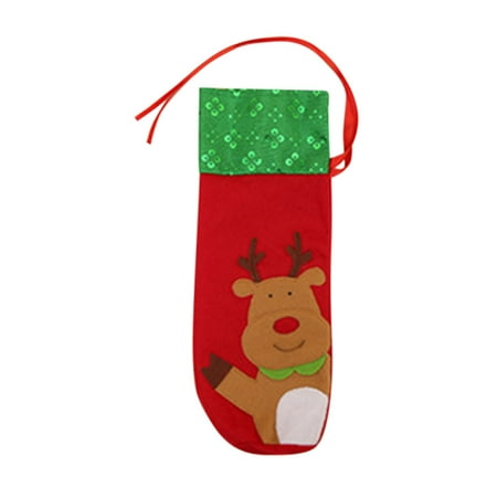 

Christmas Decorations Santa Snowman Elk Set Red Bottle Set Empty Bag