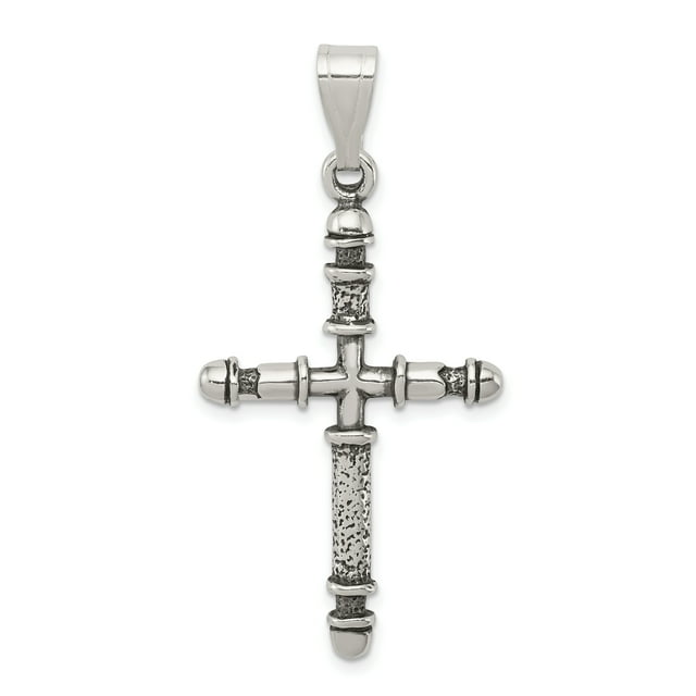 Collier Croix Vintage en Argent 925 Pendentif Religieux Latin