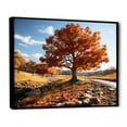 thumbnail image 2 of Designart "Vibrant Orchard Orange Spot Color II" Floral Floater Framed Wall Art Print, 2 of 7