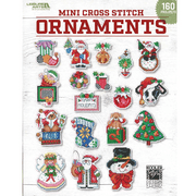 Leisure Arts Mini Cross Stitch Ornaments - Cross stitch pattern kits including 160 Christmas cross stitch ornaments to design, Stockings, animals, nativity scenes, snowmen, and more